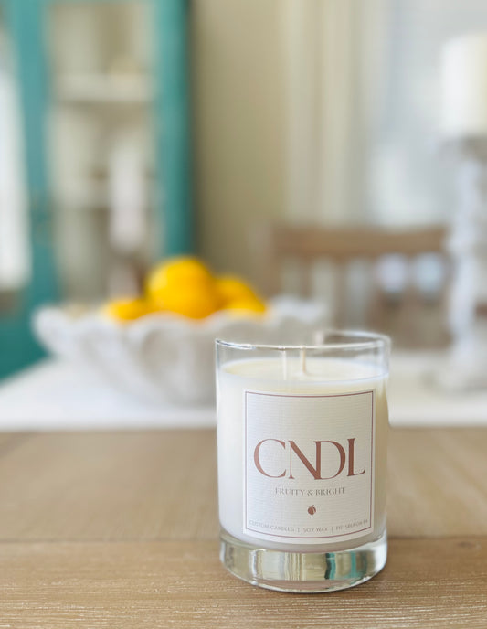 Fruity & Bright Custom Candle - 9.5 oz. Glass Tumbler