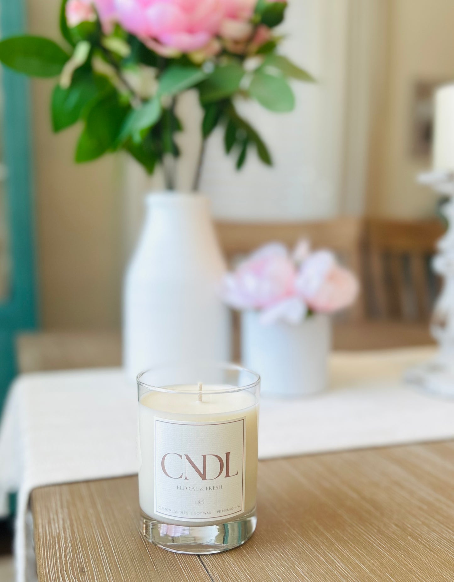 Floral & Fresh Custom Candle - 9.5 oz. Glass Tumbler