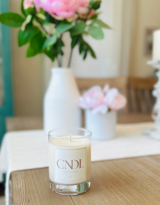 Floral & Fresh Custom Candle - 9.5 oz. Glass Tumbler