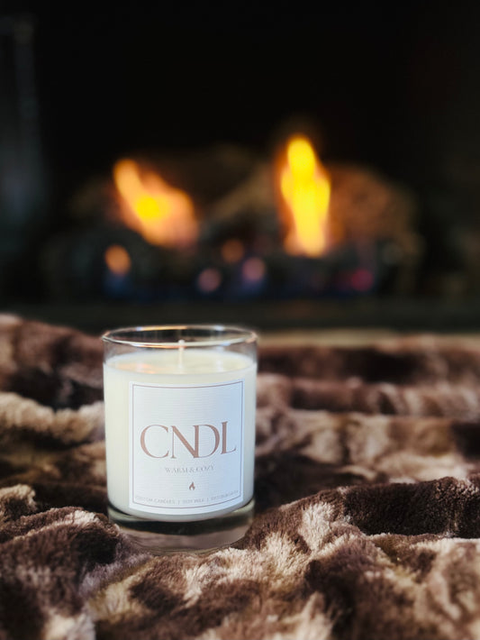 Warm & Cozy Custom Candle - 9.5 oz. Glass Tumbler
