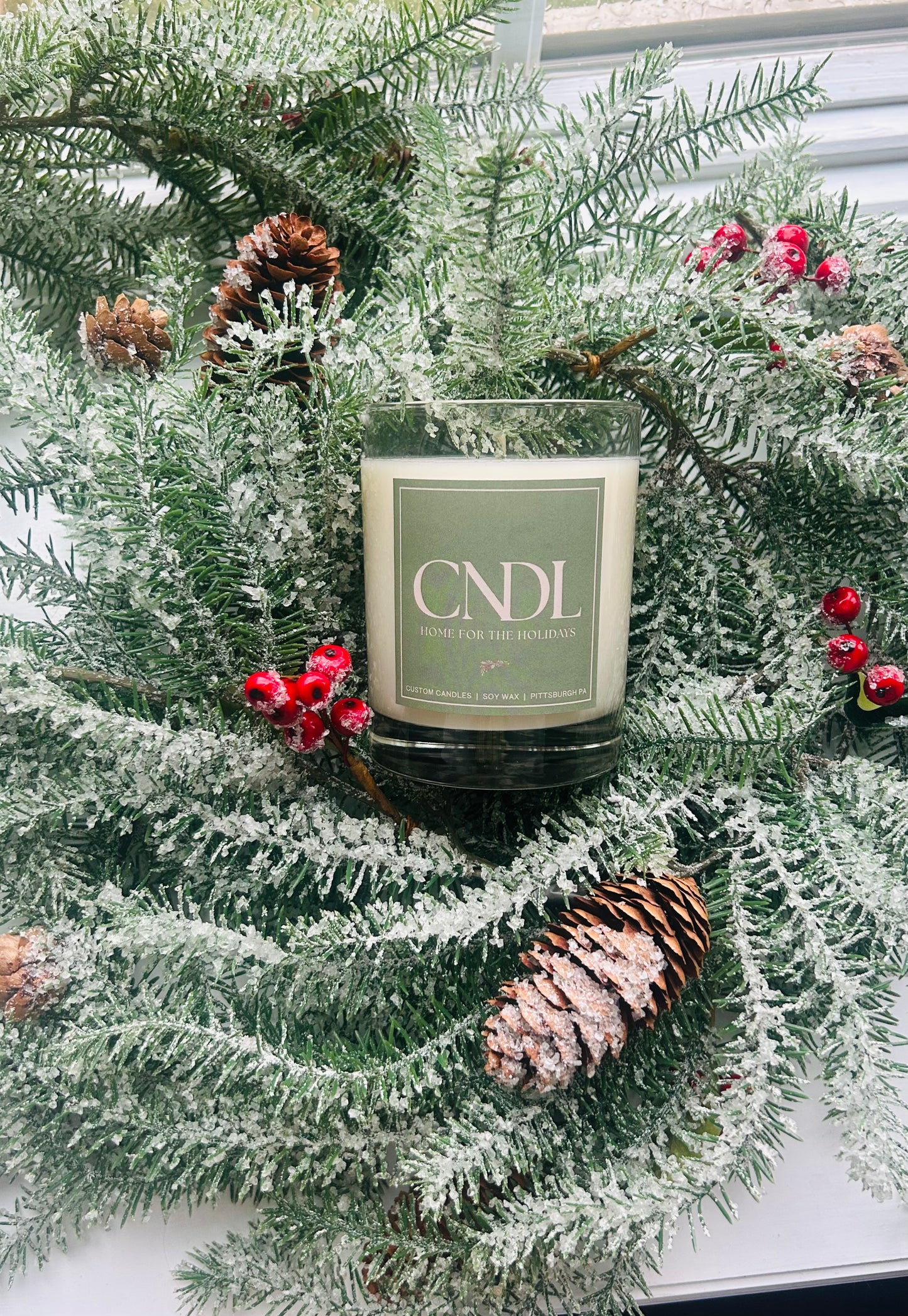 Home for the Holidays Soy Wax Candle - 9.5 oz. Glass Jar